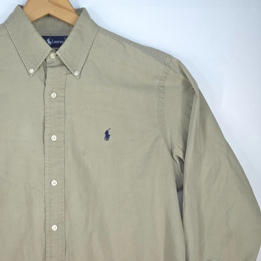 Polo Ralph Lauren 90s Long Sleeve Button Down Shirt Men's Large Heritage Classic